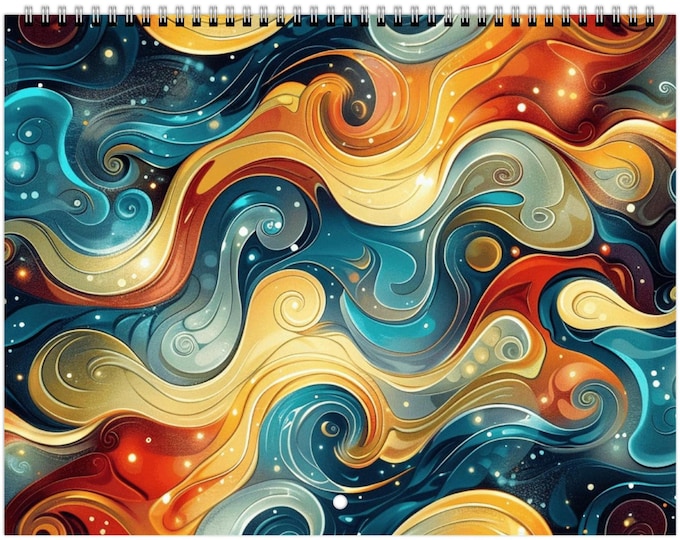 Colorful Bold Abstract Art 2027 Wall Calendar, 12-Month
