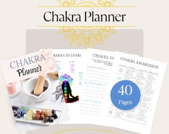 Chakra Planner / Wellness Planner / Printable and Editable