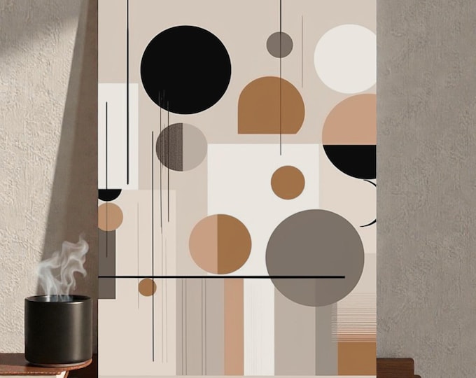 5. Soft Geometry - Bohemian Abstract Metal Art Print