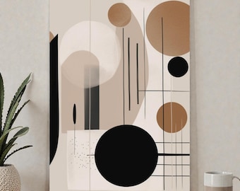 1. Contour Echo - Bohemian Abstract Metal Art Print