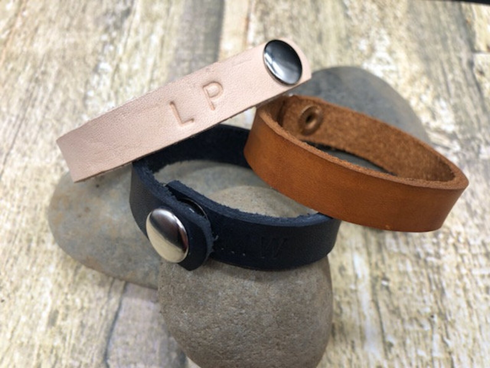 Custom Leather Bracelet leather bracelet Hand stamped Etsy