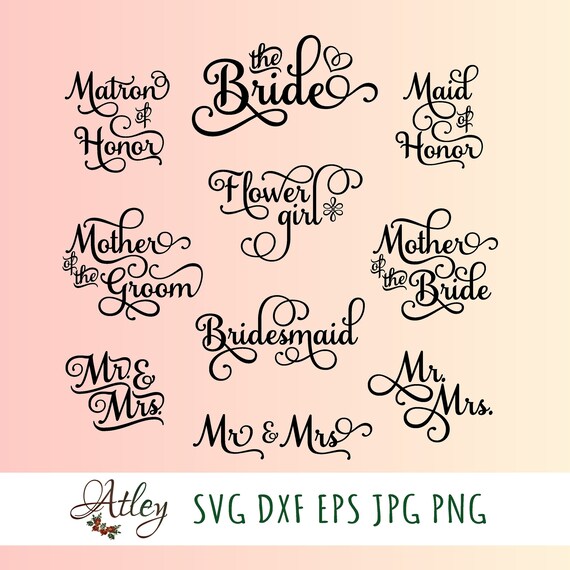 Download Bridal Party Svg Bundle Wedding Party Svg Bridesmaid Bride Mother Of The Bride Flower Girl Svg Matron Maid Of Honor Bridal Bundle Svg Clip Art Art Collectibles