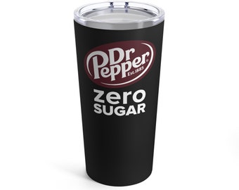 Dr. Pepper Zero Sugar - Black - 20oz Stainless Steel Tumbler