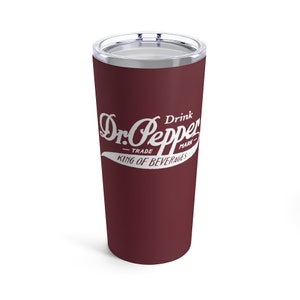 Trinken Sie Dr Pepper Retro Logo 20 Unzen Edelstahlbecher