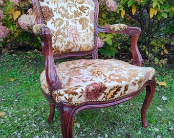 French Vintage Chair Cabriolet Louis XV Style 1950's