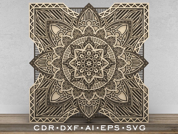 Download Multilayer Mandala Dxf File For Laser Cut And Cnc Router Etsy SVG, PNG, EPS, DXF File