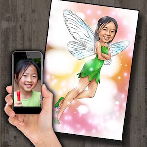 Tinker Belle  -  Custom cartoon caricature drawing