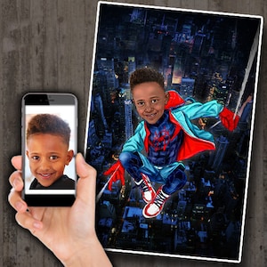 Miles Morales Karikatur Nach Maß