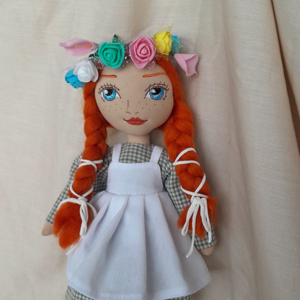 ANNE, Rag doll, Canadian girl, Story friend, HANDMADE DOLL