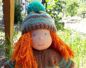 Handmade Waldorf Doll, Soft Stuffed Toy, 17 Inch