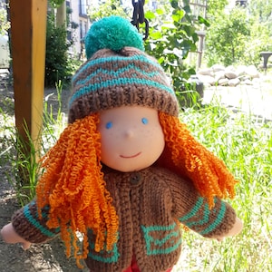 Handmade Waldorf doll, Gift for Toddler, Soft Doll,  poupée waldorf