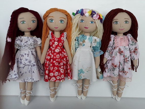 Buy Handmade Rag Doll Spring Girls 14inch Cute Doll Fabric