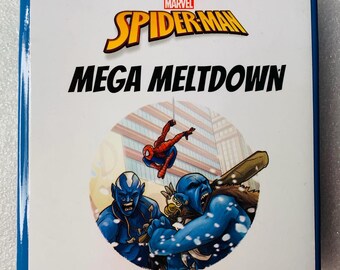 Coasters: Spiderman, Mega Meltdown, Upcycled Comic Book, Hand Painted Ceramic