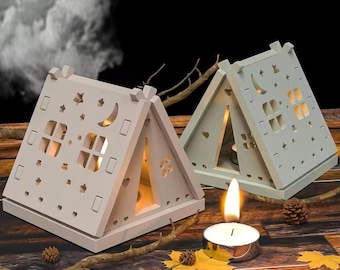 Silicone Mold: 3pc Camping Tent Candle Holder Mold Set SHS132