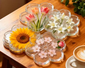 Silicone Mold: 5pc Coaster Mold Set SHS133