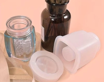 Silicone Mold: 2pc Screw Top Jar Mold Sets SHS129