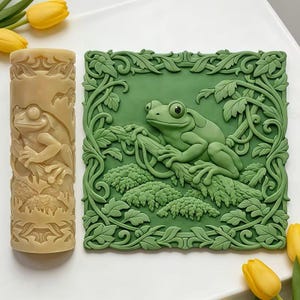 Frog Embossing Roller: Polymer and Air-Dry Clay Texture Tool