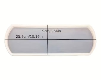 Rectangle Oval Ends Silicone Sign Mold: (3.54" x 10.16") SHS128
