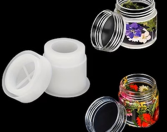 Silicone Mold: 2pc Screw Top Jar Mold Set SHS131