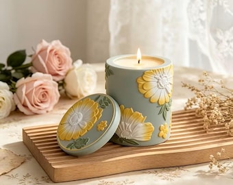 Silicone Mold: 2pc Flower Jar Mold Set SHS138