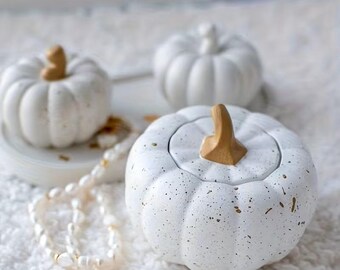 Silicone Mold: Pumpkin Lidded Jar Mold (3.78" x 2.24") SHS143