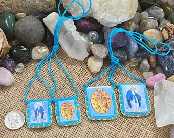 Miraculous Virgin Scapular/ Marian Scapular / Miraculous Medal / Catholic Accessory / Confirmation Gift / Virgin Mary / Catholic Gift
