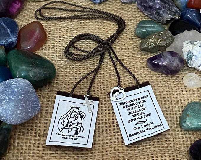 Scapular Accessory Stainless Steel Scapular / Our Lady of Mount Carmel / Catholic Necklace ...