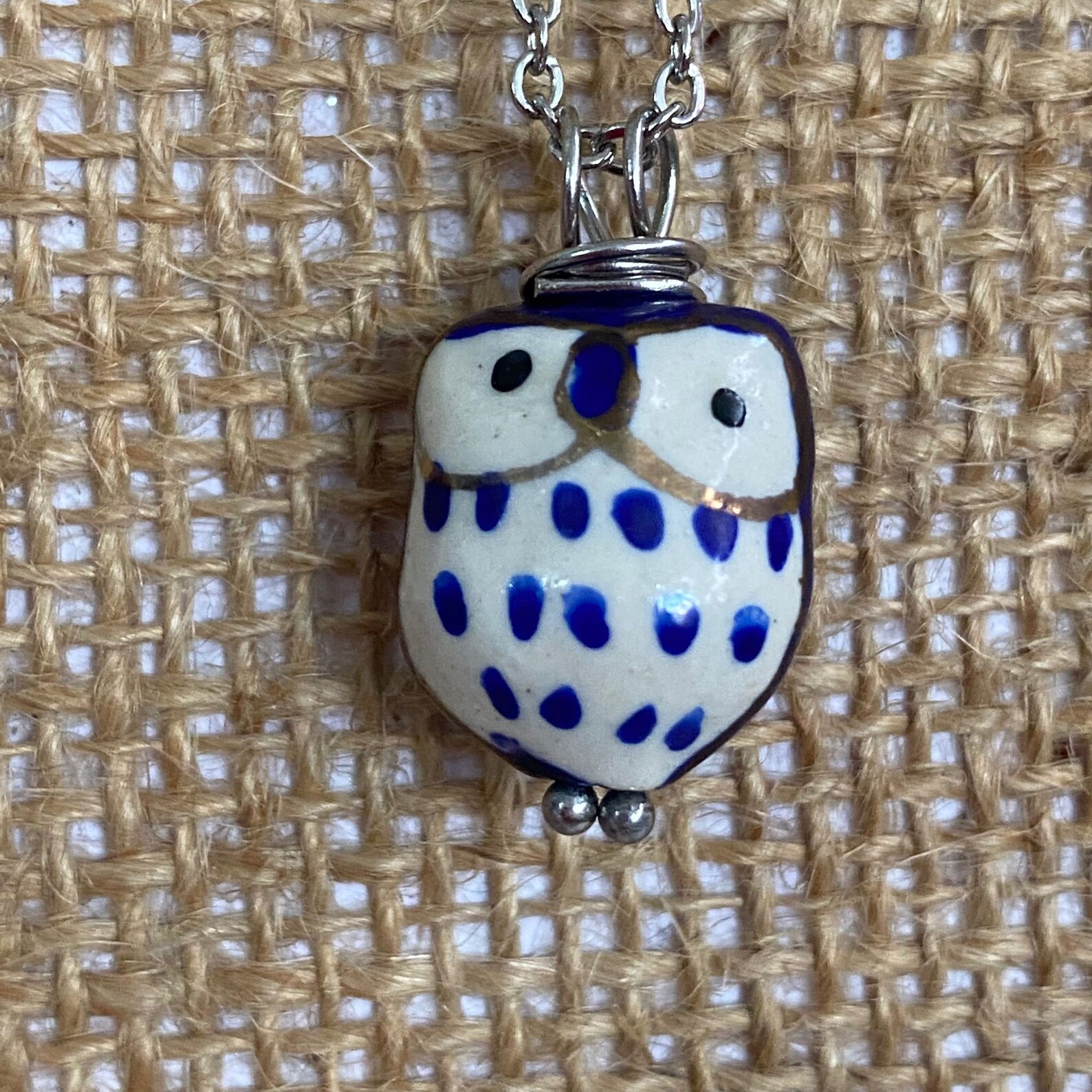 Stainless Steel Chain With Owl / Owl Charm of Luck and Wisdom Etsy UK