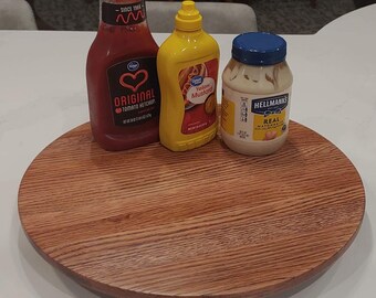 17 1/2" White Oak Lazy Susan
