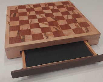 Checkerboard with Drawer for Pieces