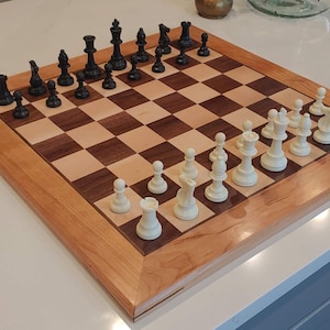 Maple & Walnut Chess Board,