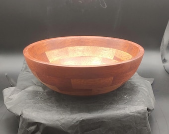 9" Mahogany Segmented Bowl