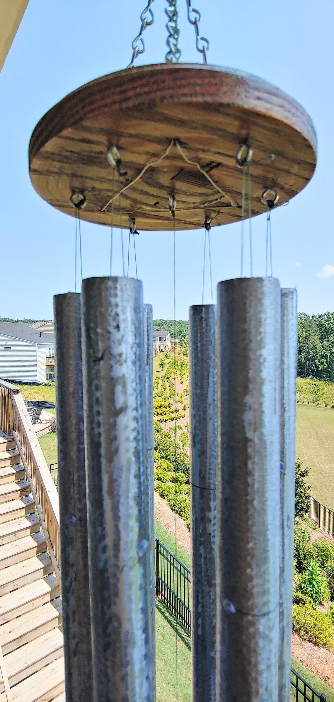 6 Tube Bright Steel Wind Chimes Etsy UK