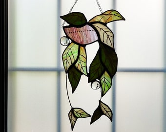 Stained Glass hanging plant