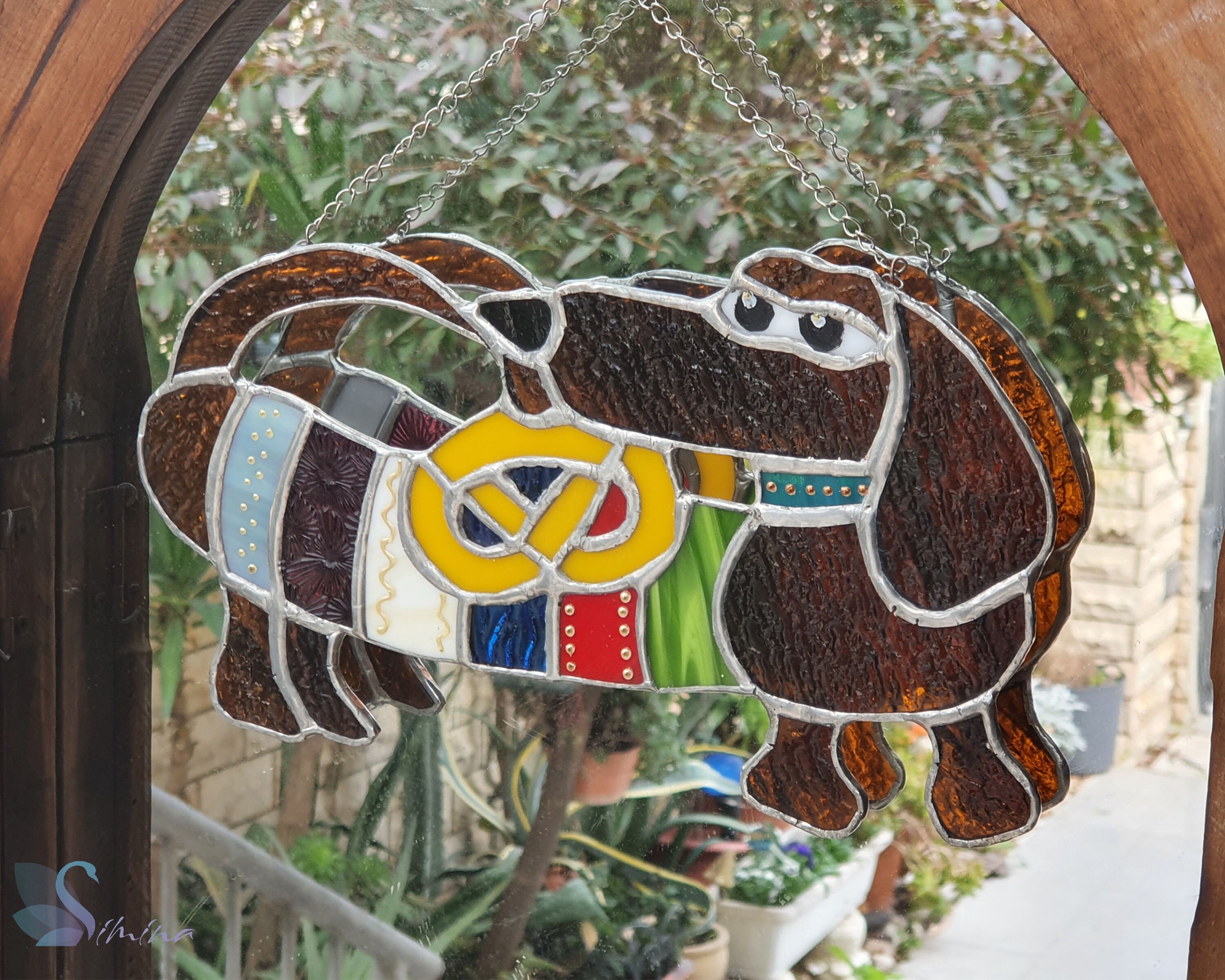Attrape-soleil Teckel En Acrylique - Décoration Fenêtre Colorée - Pour Amoureux Des Chiens - 7