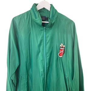 Vintage Kelly Green Golf Windbreaker Jacket XL