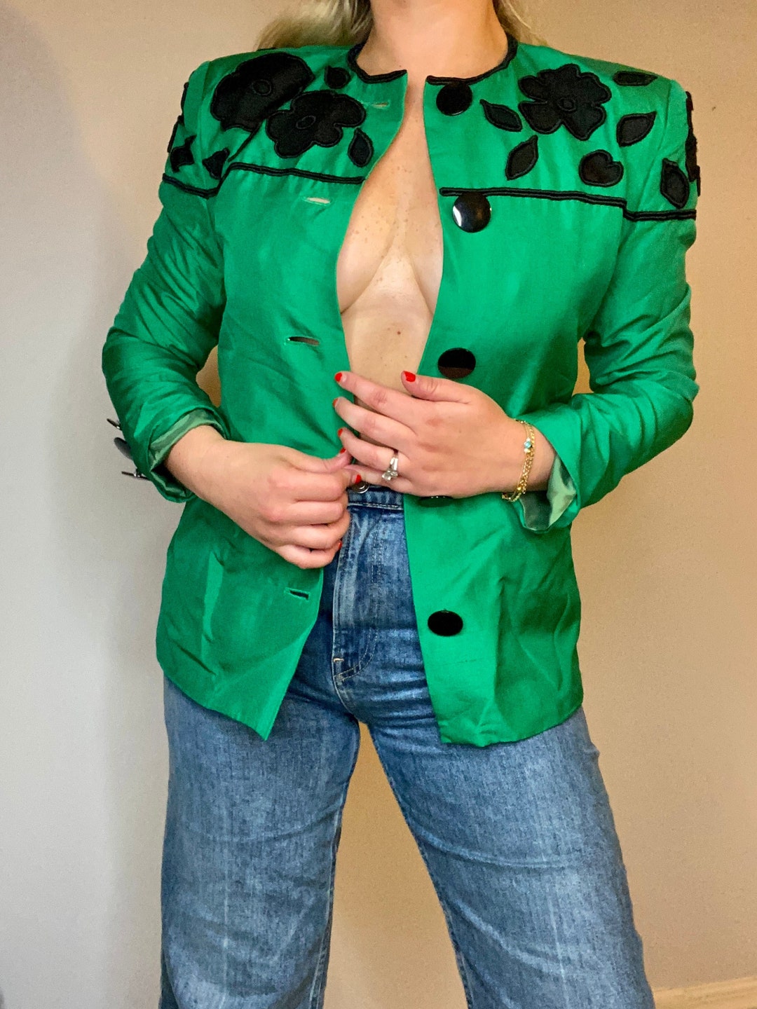 vintage-emerald-green-90s-blazer-etsy