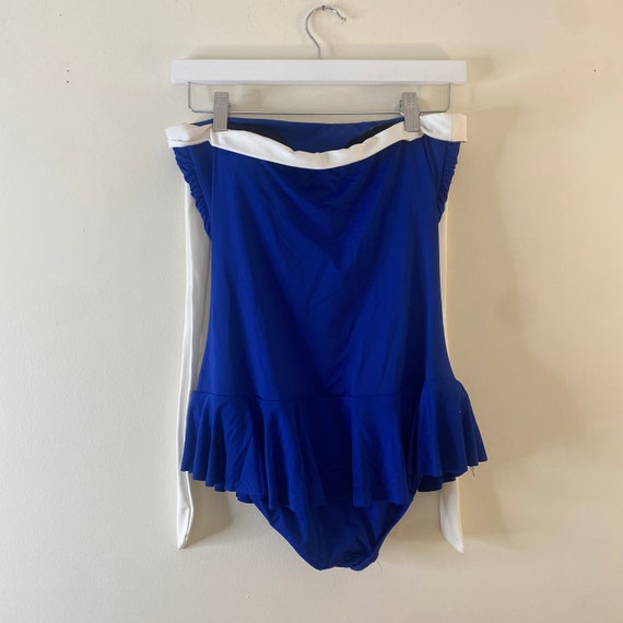 Vintage Lauren Ralph Lauren Blue Skirted Swimsuit… - image 3