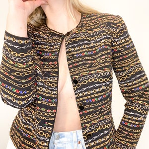 Vintage Quilt Jacket 90s Blazer