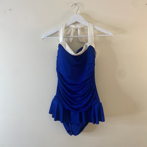 Vintage Lauren Ralph Lauren Blue Skirted Swimsuit… - image 4