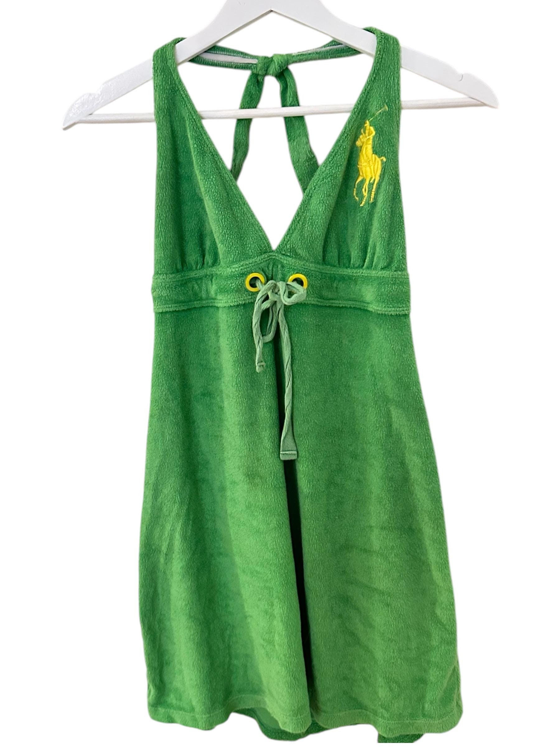 Vintage Y2K Polo Ralph Lauren Terrycloth Green Halter Mini Dress - Etsy Vintage Y2K Polo Ralph Lauren Terrycloth Green Halter Mini Dress - Etsy