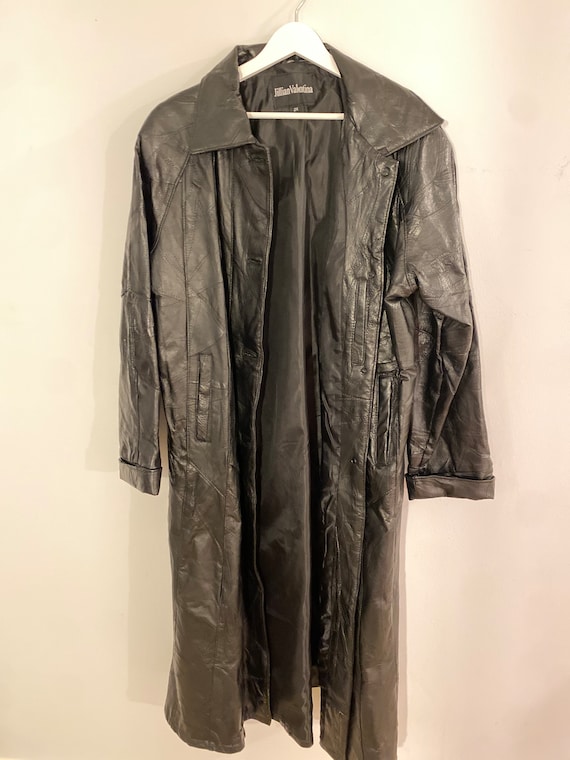 Modern Matrix-Chic Leather Trench