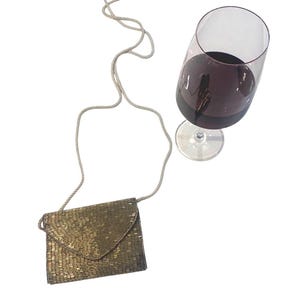 Vintage Iridescent Mini Beaded Wallet Clutch