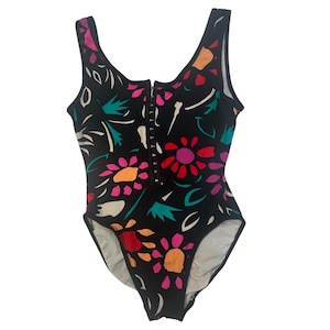 Fun Vibrant Vintage 90s Aerobic Body Suit