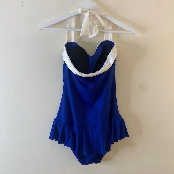 Vintage Lauren Ralph Lauren Blue Skirted Swimsuit… - image 6