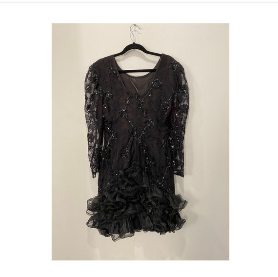 80s Ruffle Dress Lydia Deetz Costume