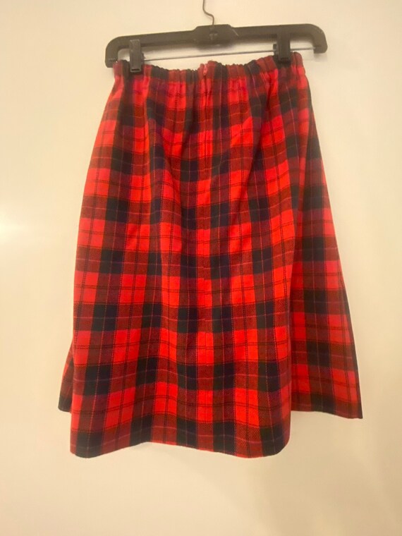 Vintage 1970s Pendleton Style Classic Red Plaid Pl