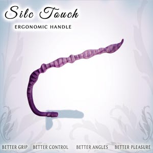 Sex Toy Handle for Vac-U-Lock toys  |  Better Grip & Reach  |  Handcrafted in USA  |  Silc Touch v3. - Long