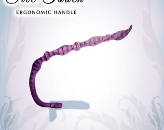 Sex Toy Handle for Vac-U-Lock toys  |  Better Grip & Reach  |  Handcrafted in USA  |  Silc Touch v3. - Long