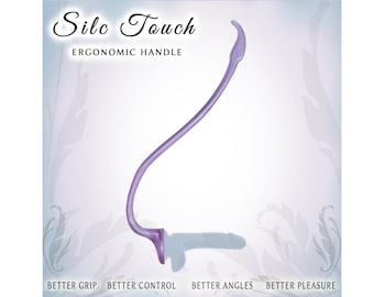 Sex Toy Handle for suction cup toys  |  Better Grip & Reach  |  Handcrafted in USA  |  Silc Touch v2. - Lg.